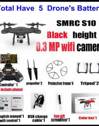 Sales Promotion WiFi 2MP Camera With S10 SMRC FPV Quadcopter Drone Helicopter UAV Micro Remote Control Toy RACER KIT Aircraft - TryKid
