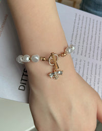 Classic Fashion Natural Stone Pearl Pendant Bracelet For Woman Exquisite New Lucky Cuff Bracelet Anniversary Gift Luxury Jewelry
