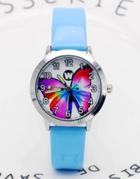 Children's Watches Kids Quartz Watch Student Girls Quartz-watch Cute Colorful Butterfly Dial Waterproof Watch - TryKid
