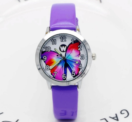 Children's Watches Kids Quartz Watch Student Girls Quartz-watch Cute Colorful Butterfly Dial Waterproof Watch - TryKid