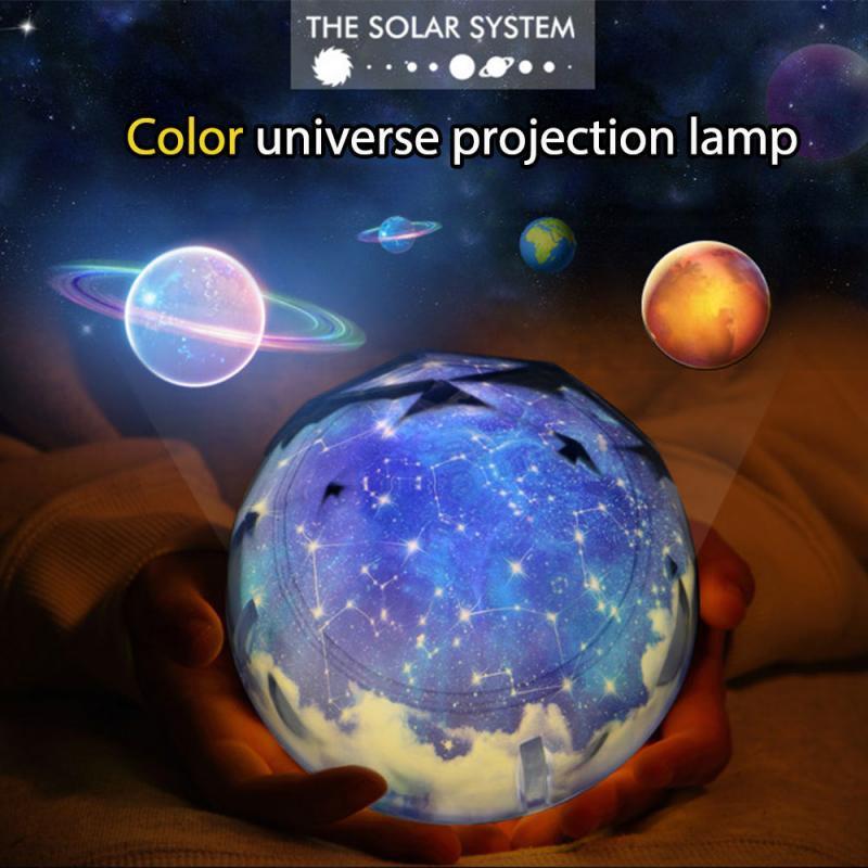 Starry Sky Night Light Planet Magic Projector Earth Universe LED Lamp Colorful Rotate Flashing Star Kids Baby Christmas Gift - TryKid