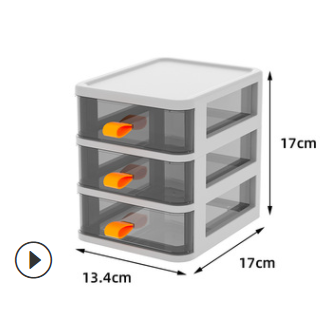 Transparent Desktop Storage Box Small Drawer Type Desk Storage Cabinet Plastic - TryKid