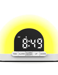 Wake-Up Light Simulated Sunrise Electronic Alarm Clock lamp - TryKid
