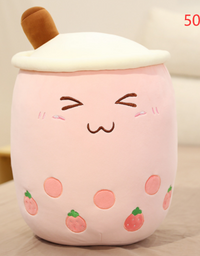 Cute Fruit Drink Plush Stuffed Soft Strawberry Milk Tea Plush Boba Tea Cup Toy Bubble Tea Pillow Cushion Kids Gift - TryKid
