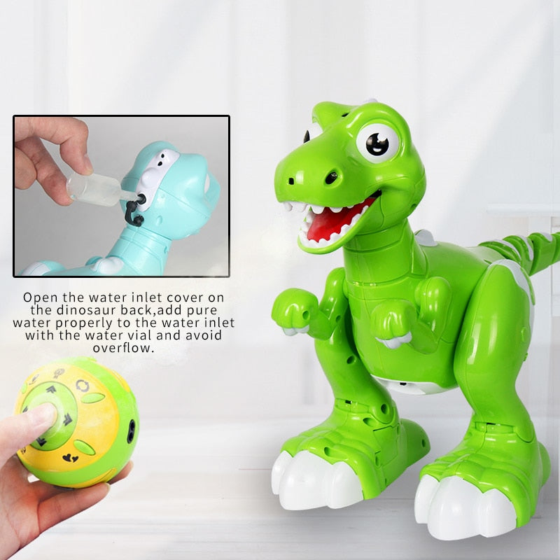 RC Dinosaur Intelligent Electronic Spray Music Dance 2-Colors Remote Control Dragon Animal Robots Child's Toys For Kids Gift - TryKid