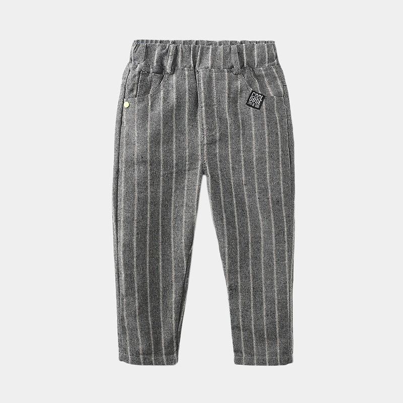 Striped Trousers Boys Kids Kids Elastic Waist Casual Pants - TryKid