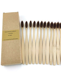 12 Bamboo charcoal environmentally friendly toothbrushes
