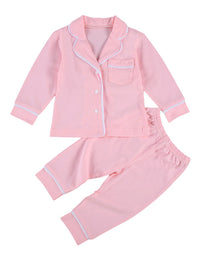 Cotton Two Piece Pajama Sets Toddler Kids Baby Girl Boy - TryKid
