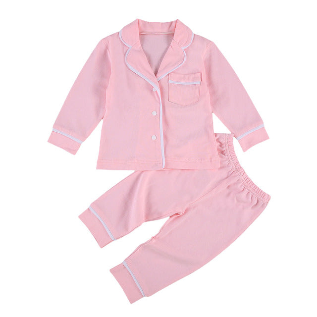 Cotton Two Piece Pajama Sets Toddler Kids Baby Girl Boy - TryKid
