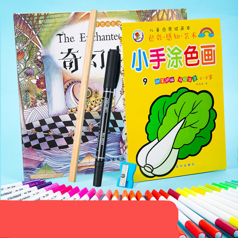 Watercolor Pen Set Primary School Students Soft-tip Colored Pens - TryKid