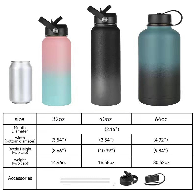 Vacuum Stainless Steel Large Capacity Water Bottle - TryKid