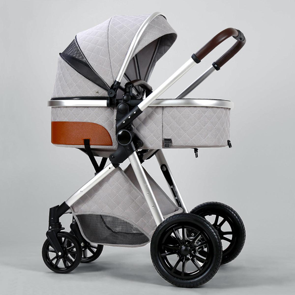 Lightweight Folding Two Way Shock Absorbing Newborn Baby Stroller - TryKid