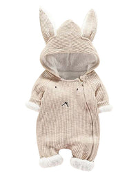 Newborn Baby Boy Girl Kids Hooded Romper Jumpsuit Bodysuit Clothes Outfits - TryKid
