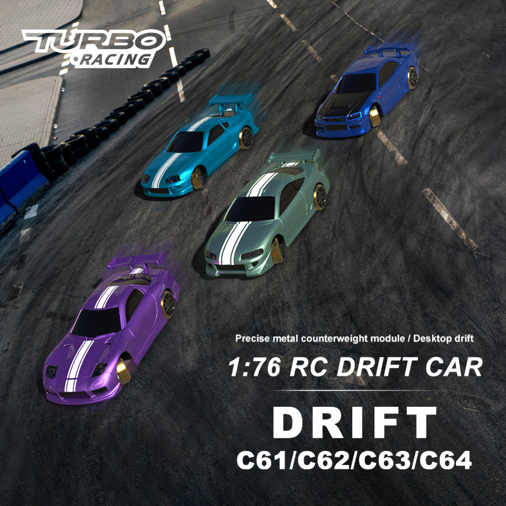 TURBO RACING MINI RC Electric Remote Control Model Car Drift Racing Adult Children's Desktop Toys - TryKid