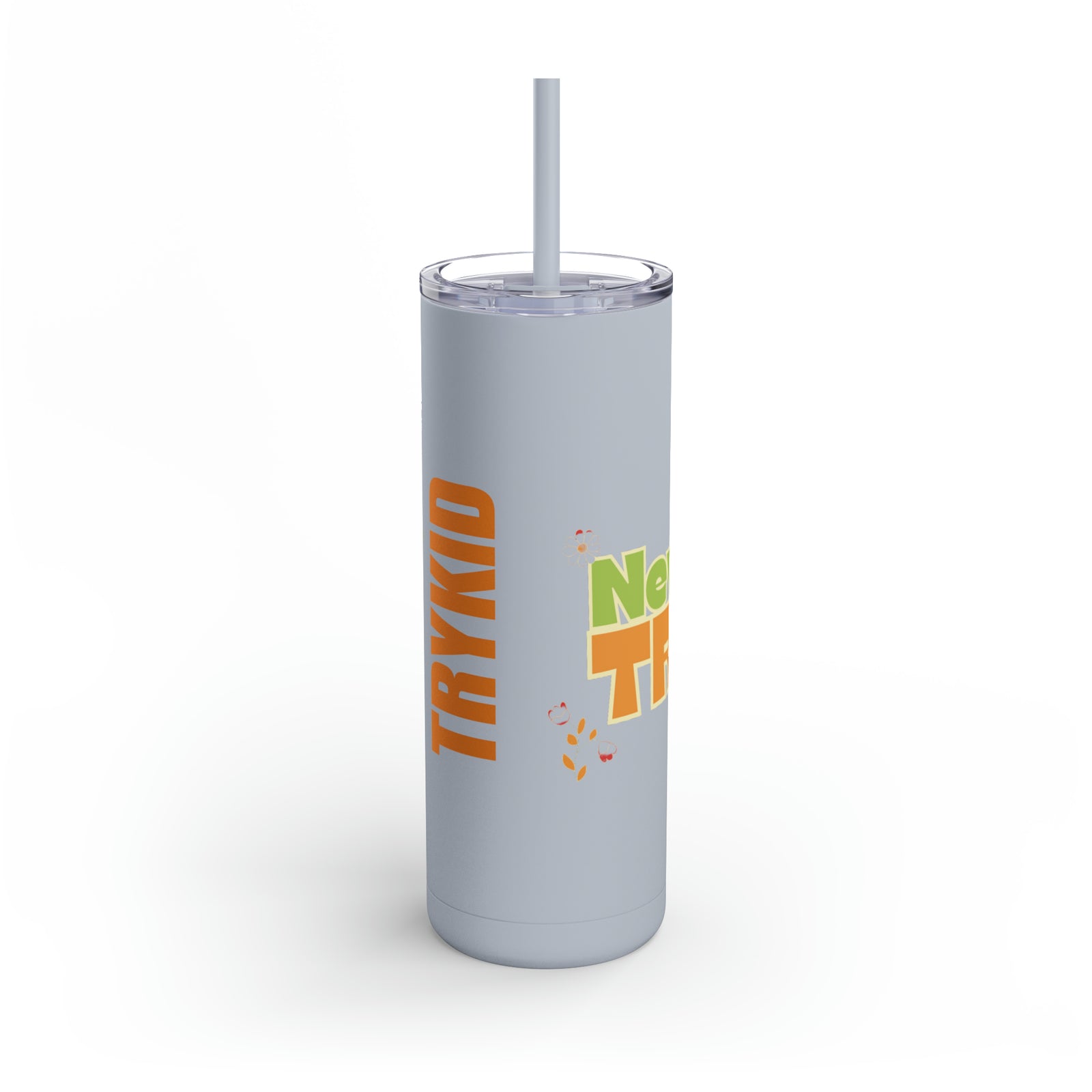 20oz Maars Maker Skinny Matte Tumbler featuring the TRYKID Logo - Embrace the Motto: Never Stop Trying