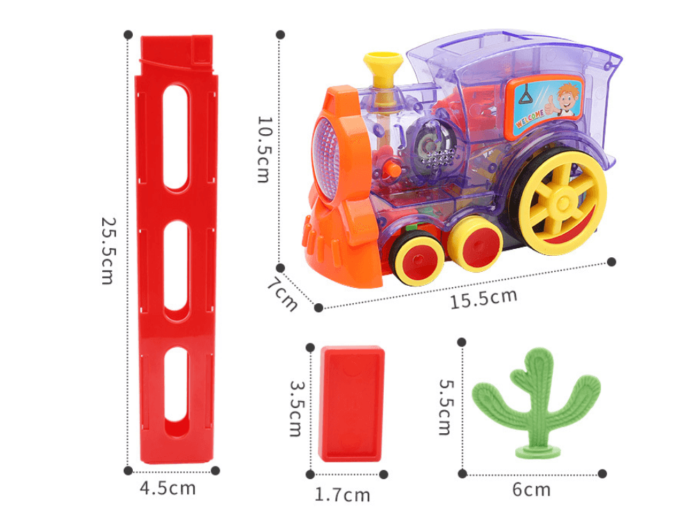 Domino Train Toys Baby Toys Car Puzzle Automatic Release Licensing Electric Building Blocks Train Toy - TryKid