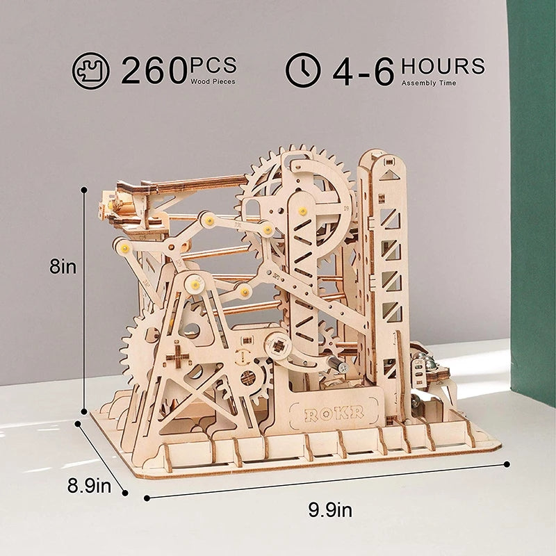 3D DIY Wooden Puzzle Roller Coaster Children's Toys - TryKid