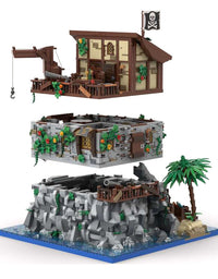 Building Block MOC-105796 Pirate Skull Island And Red Beard House Building Toys - TryKid
