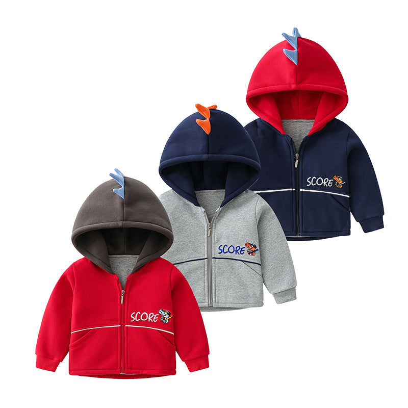 Fashionable Kids Warm Thick Hooded Jacket - TryKid