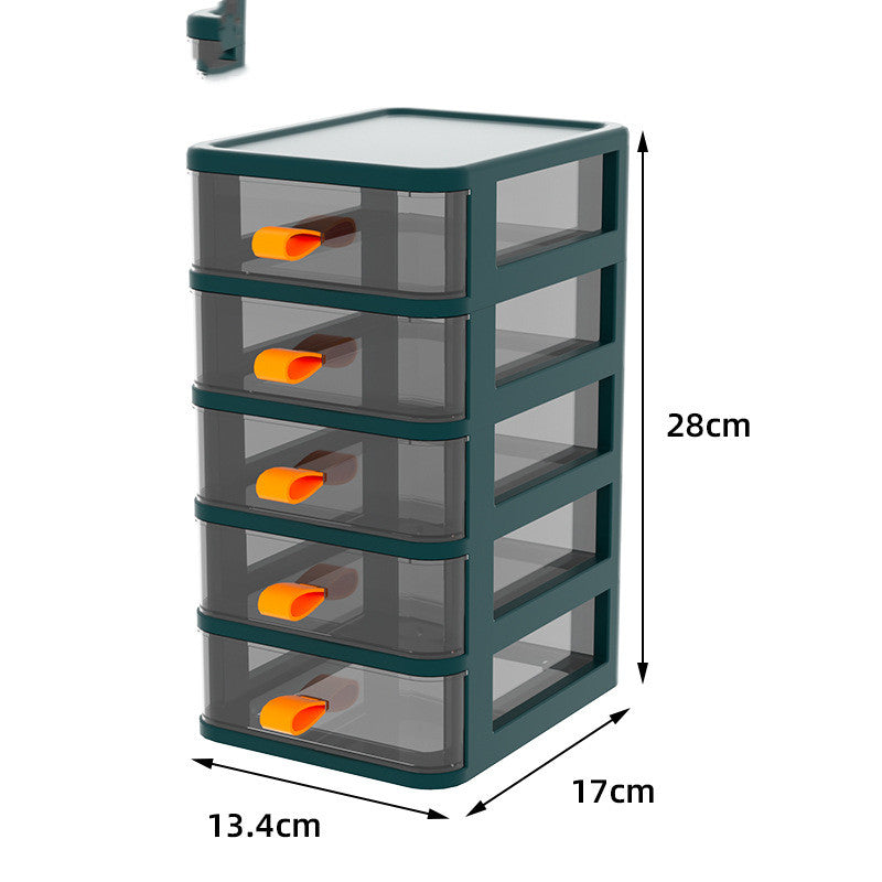 Transparent Desktop Storage Box Small Drawer Type Desk Storage Cabinet Plastic - TryKid