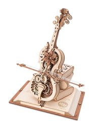 Robotime ROKR Magic Cello Mechanical Music Box Moveable Stem Funny Creative Toys For Child Girls 3D Wooden Puzzle AMK63 - TryKid
