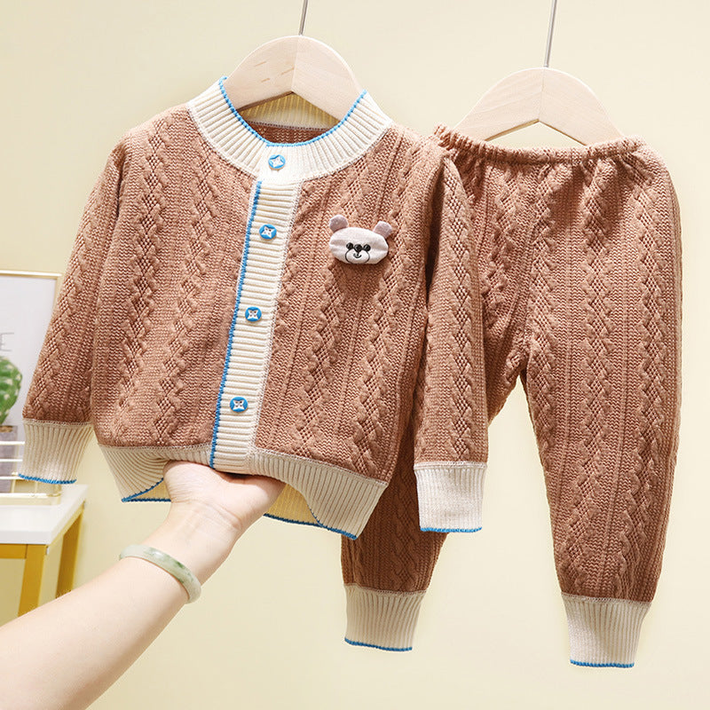 Two-piece Cardigan Jackets For Boys And Girls - TryKid