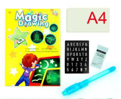 Educational Toy Drawing Pad 3D Magic 8 Light Effects Puzzle Board Sketchpad - TryKid