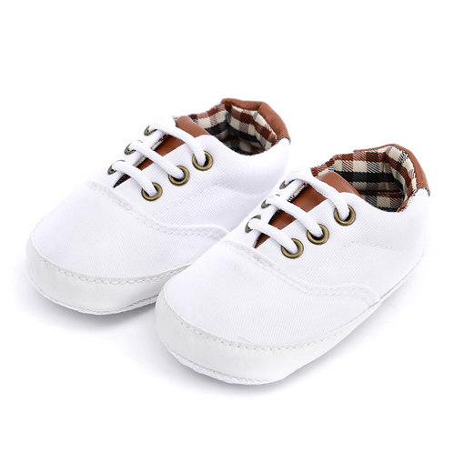 Solid color casual lace soft bottom baby canvas shoes baby shoes toddler shoes - TryKid