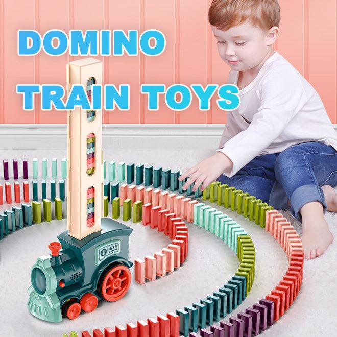 Domino Train Toys Baby Toys Car Puzzle Automatic Release Licensing Electric Building Blocks Train Toy - TryKid