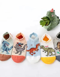 Boy's Dinosaur Pattern Socks Comfortable Breathable Casual Soft Kids Socks
