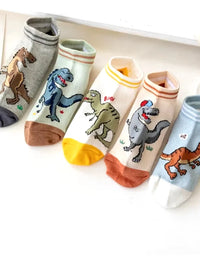 Boy's Dinosaur Pattern Socks Comfortable Breathable Casual Soft Kids Socks
