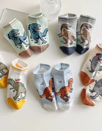 Boy's Dinosaur Pattern Socks Comfortable Breathable Casual Soft Kids Socks
