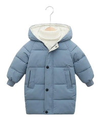 Kids Down Long Outerwear Winter Autumn Teen Cotton Clothes Boys Girls Cotton-Padded Parka Coats Big Children Thicken Warm Jacket
