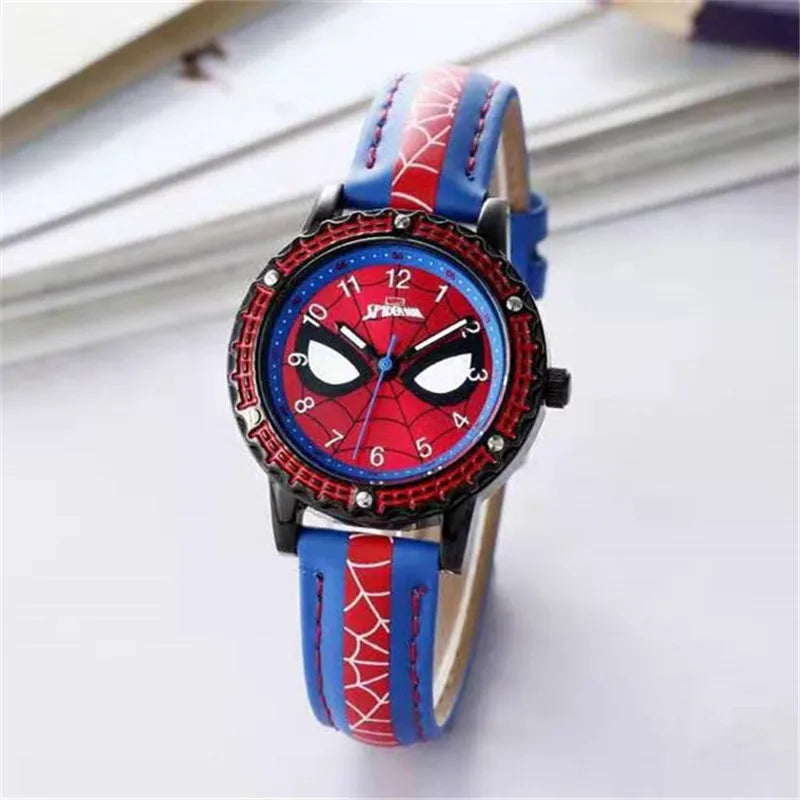 Children Cartoon Watch Boy Primary School Student Clock Spiderman Quartz Watch Luminous Pointer Boy's WristWatch