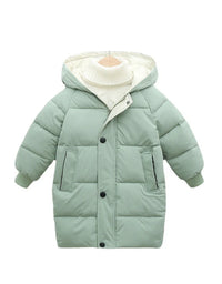 Kids Down Long Outerwear Winter Autumn Teen Cotton Clothes Boys Girls Cotton-Padded Parka Coats Big Children Thicken Warm Jacket
