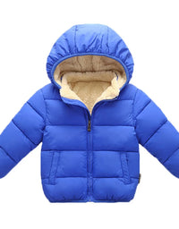 Baby Children Coats Winter Thick Jackets For Boys Warm Plush Thicken Outerwear For Girls Fur Hooded Jacket Kids Clothes Snowsuit
