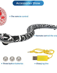 Realistic Remote Control Snake RC Animal Scary Toy Simulated Viper Trick Terrify Mischief Toys for Halloween Children Gift
