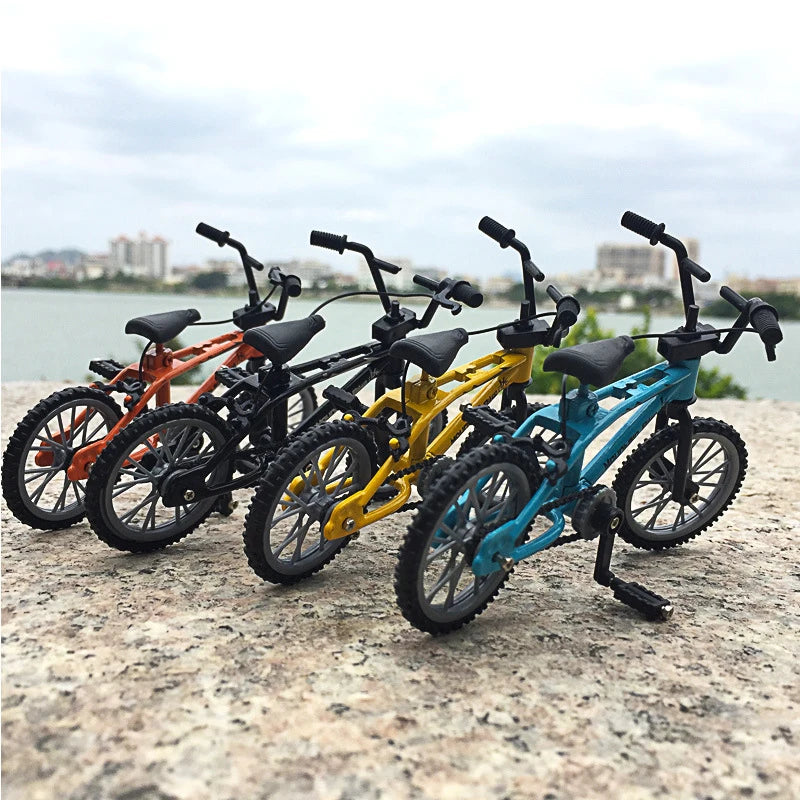 Finger BMX Bikes Toys BMX Bicycle Novelty Gag Toys Kids Gifts Finger BMX Mini Bicycle Assembly Bike Model Toys