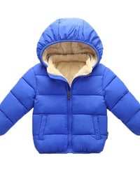 Baby Children Coats Winter Thick Jackets For Boys Warm Plush Thicken Outerwear For Girls Fur Hooded Jacket Kids Clothes Snowsuit
