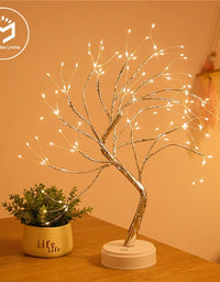 LED Night Light Mini Christmas Tree Copper Wire Garland Lamp For Kids Home Bedroom Decoration Decor Fairy Light Holiday lighting
