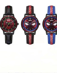 Children Cartoon Watch Boy Primary School Student Clock Spiderman Quartz Watch Luminous Pointer Boy's WristWatch
