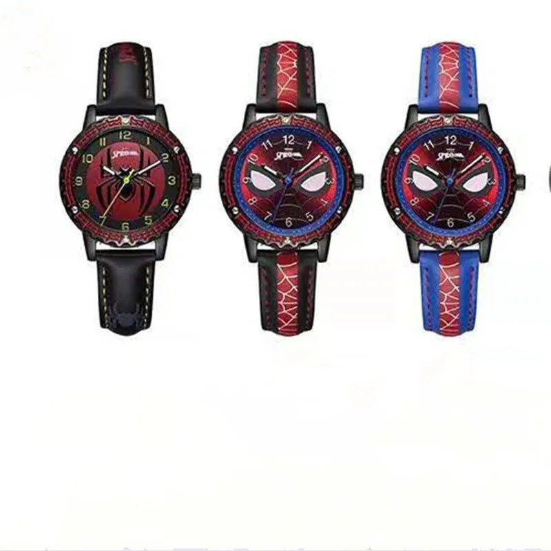 Children Cartoon Watch Boy Primary School Student Clock Spiderman Quartz Watch Luminous Pointer Boy's WristWatch