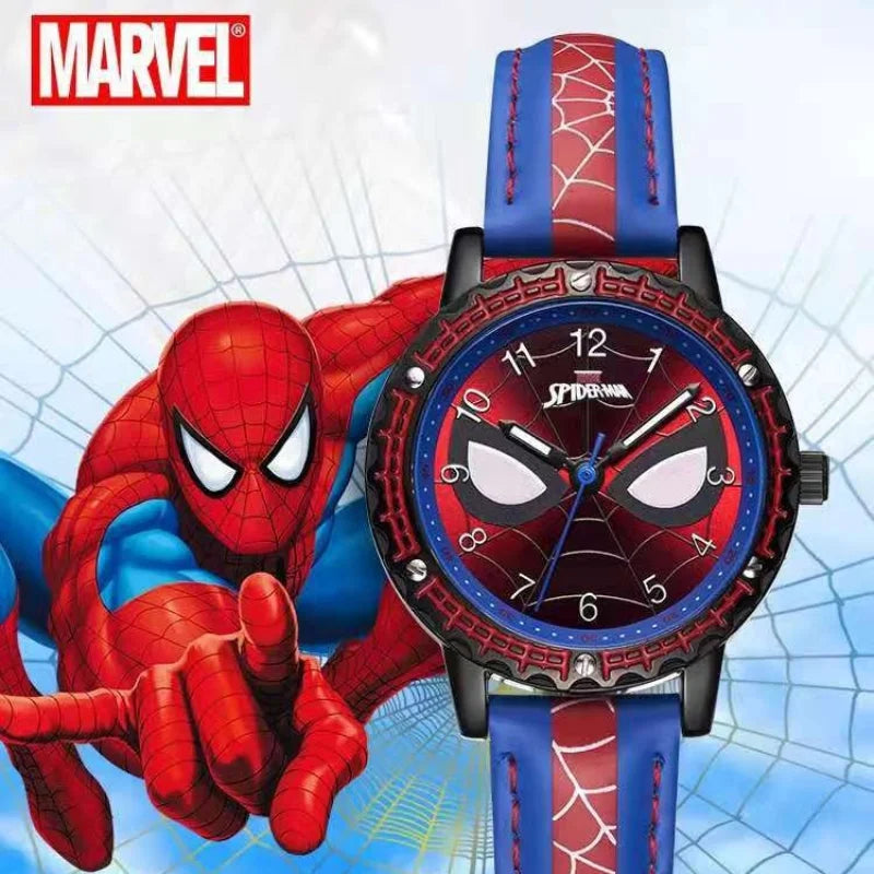 Children Cartoon Watch Boy Primary School Student Clock Spiderman Quartz Watch Luminous Pointer Boy's WristWatch