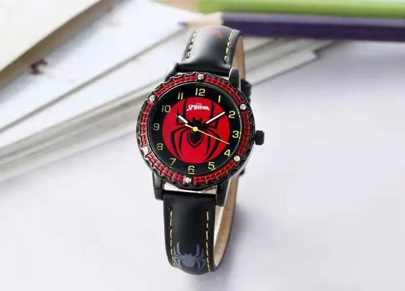 Children Cartoon Watch Boy Primary School Student Clock Spiderman Quartz Watch Luminous Pointer Boy's WristWatch