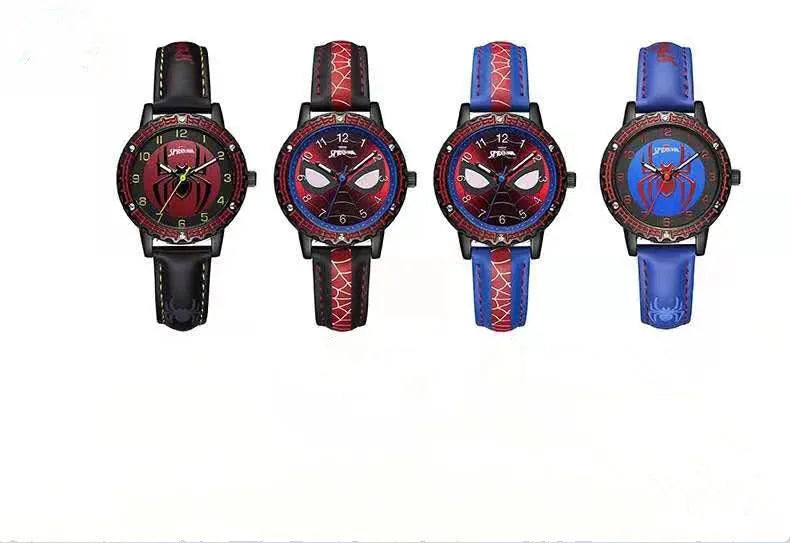 Children Cartoon Watch Boy Primary School Student Clock Spiderman Quartz Watch Luminous Pointer Boy's WristWatch