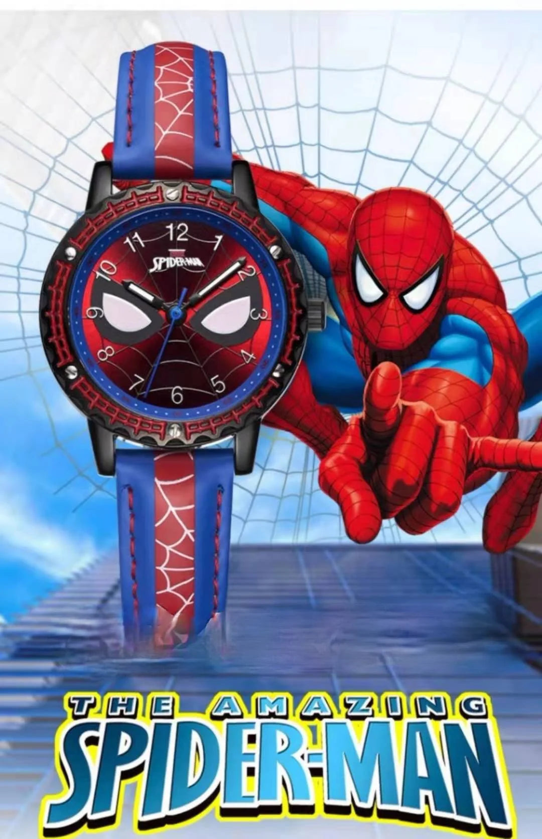 Children Cartoon Watch Boy Primary School Student Clock Spiderman Quartz Watch Luminous Pointer Boy's WristWatch