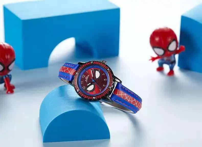 Children Cartoon Watch Boy Primary School Student Clock Spiderman Quartz Watch Luminous Pointer Boy's WristWatch