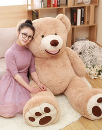 100-260cm Cheap unstuffed America Giant Bear Plush Toy Soft Bear Skin Birthday Valentine's Gifts For Girl Kid's Toy
