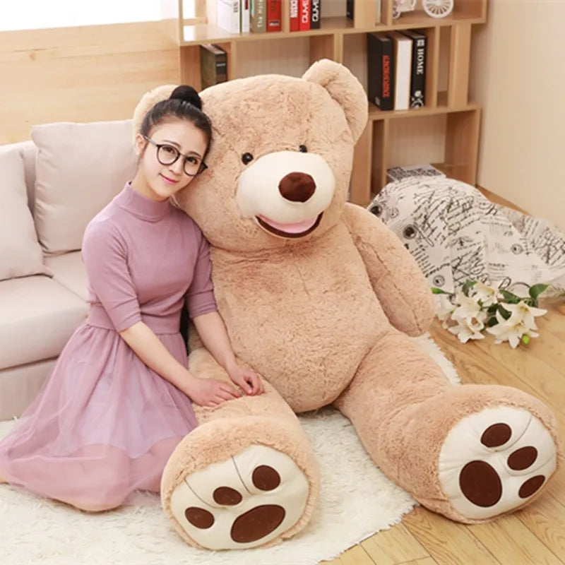 100-260cm Cheap unstuffed America Giant Bear Plush Toy Soft Bear Skin Birthday Valentine's Gifts For Girl Kid's Toy