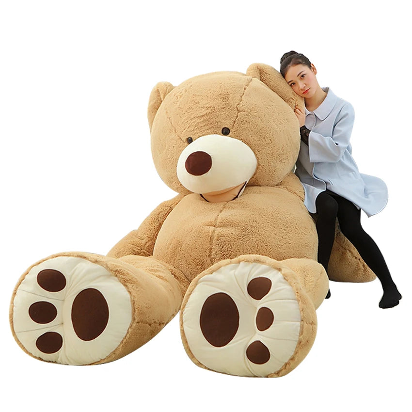 100-260cm Cheap unstuffed America Giant Bear Plush Toy Soft Bear Skin Birthday Valentine's Gifts For Girl Kid's Toy